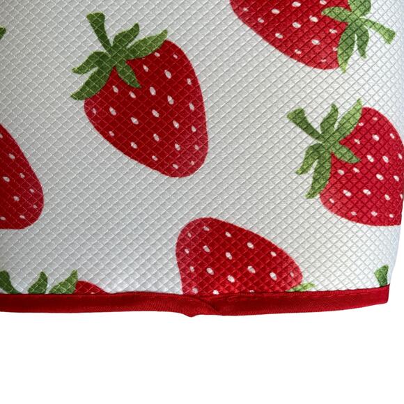 HOUSE & GARDEN Strawberry Dish Drying Mats Red & White 16x22 Set of 2 NEW - Picture 3 of 12